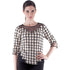 Geometric Tulle Illusion Crinkle Top - T403